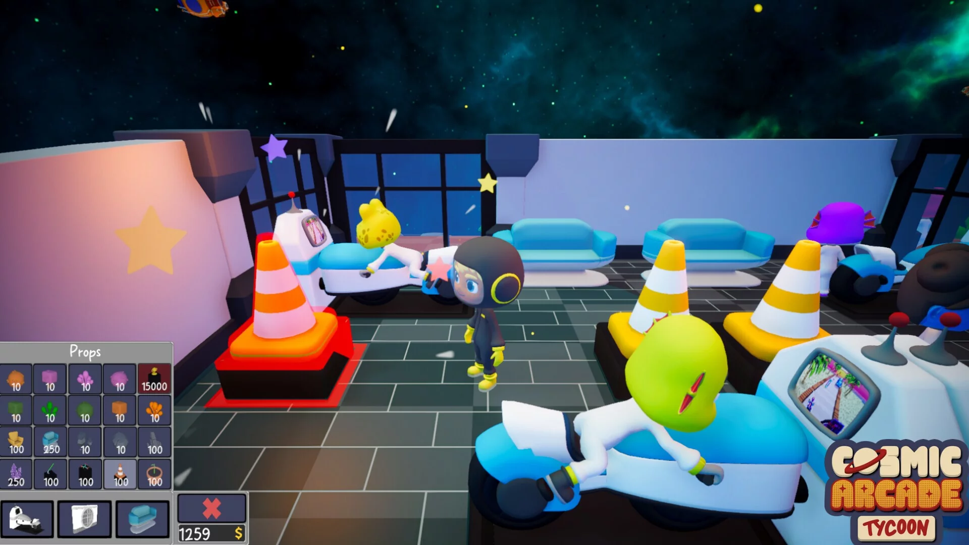 Изображение игры: Cosmic Arcade Tycoon