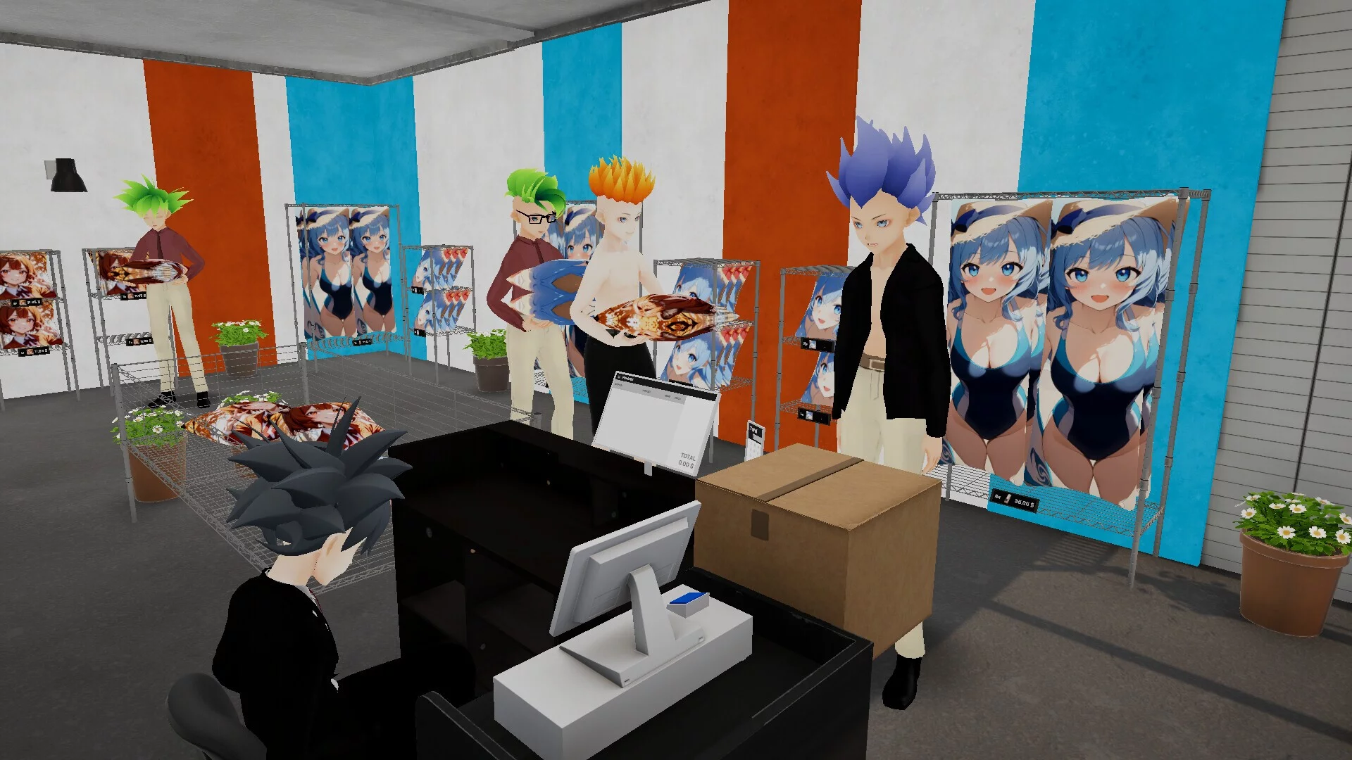 Изображение игры: Shop Simulator: Waifu Pillows