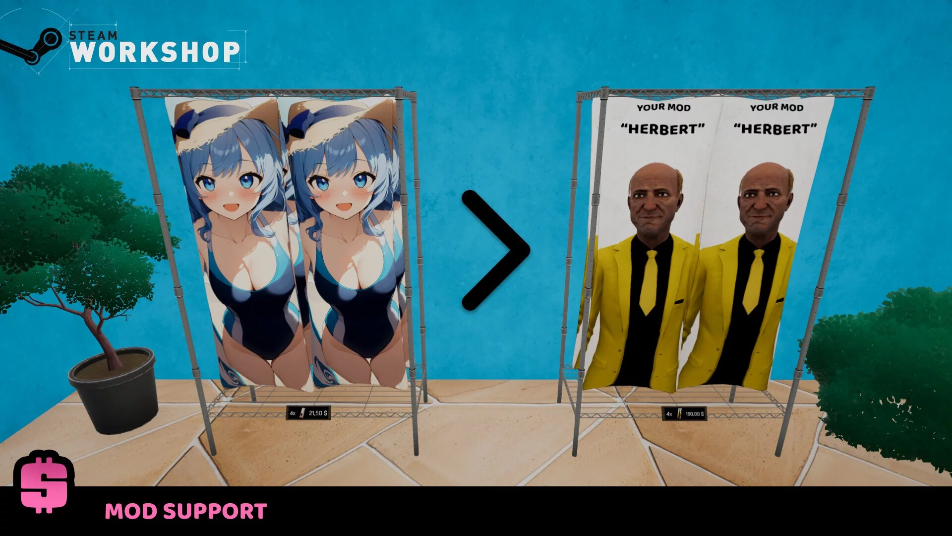 Изображение игры: Shop Simulator: Waifu Pillows