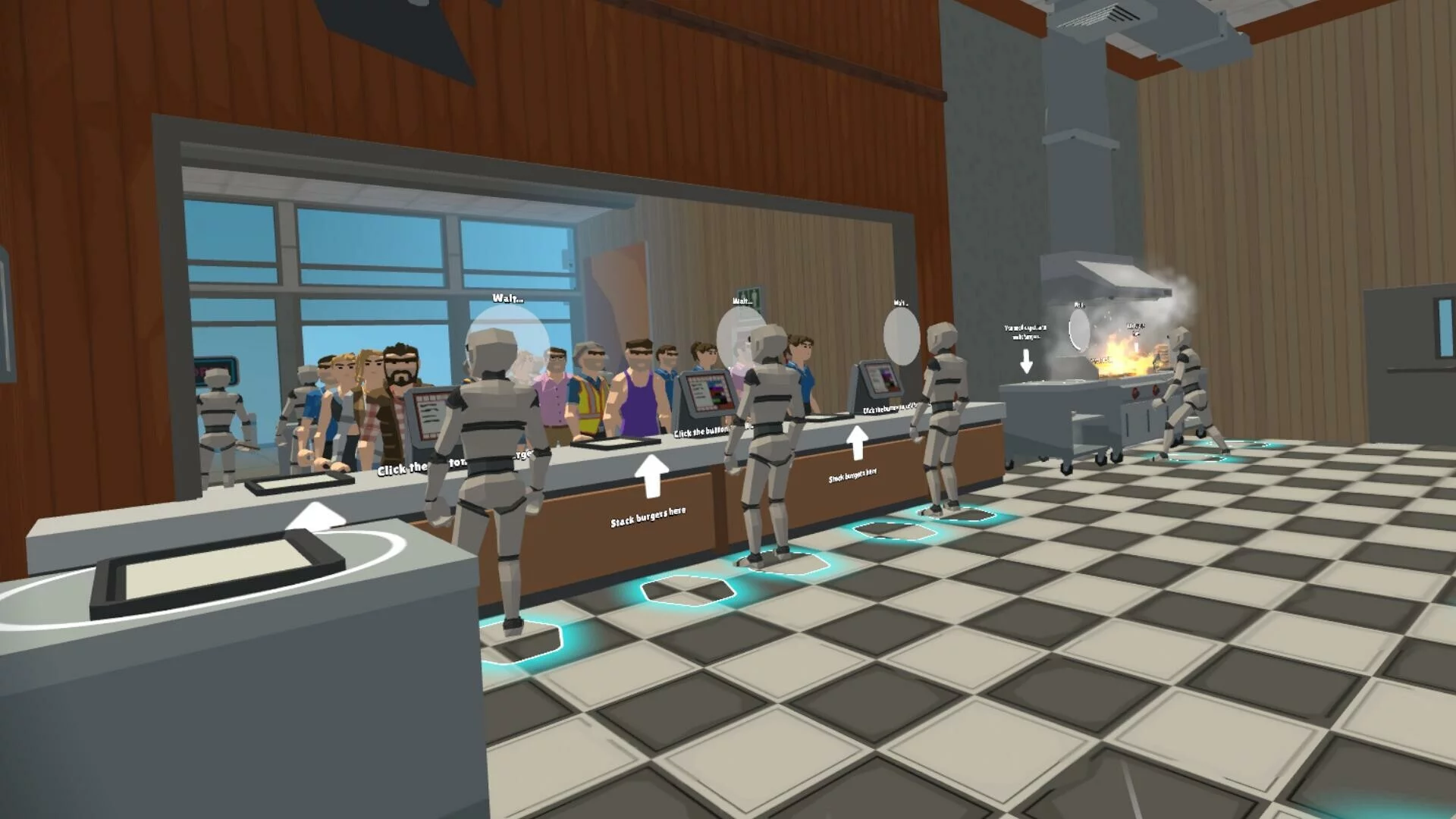 Изображение игры: Stack Your Burger VR