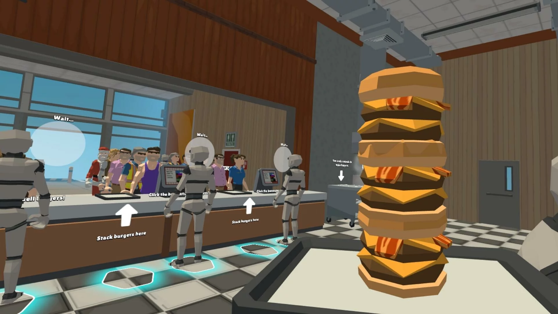 Изображение игры: Stack Your Burger VR