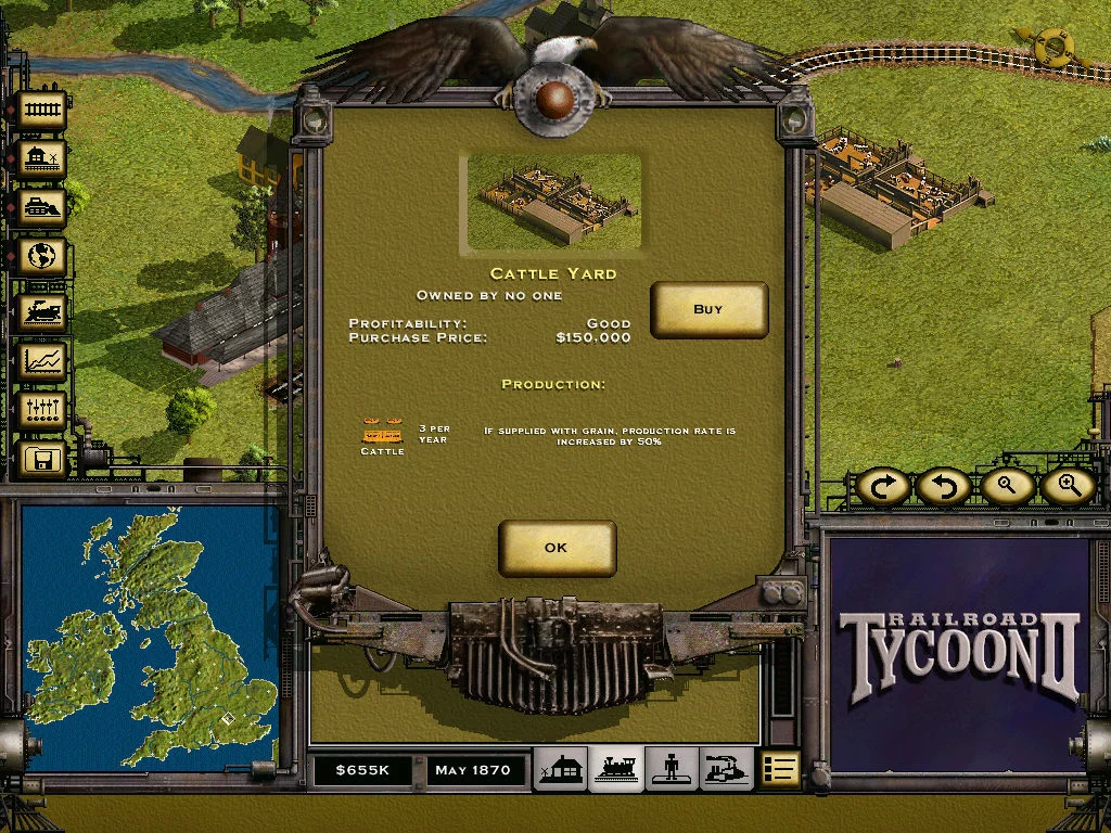 Изображение игры: Railroad Tycoon II