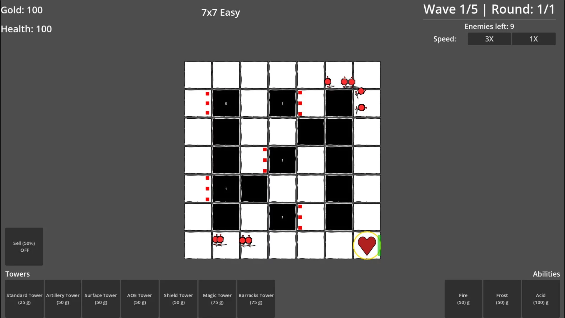 Изображение игры: Grid Battles