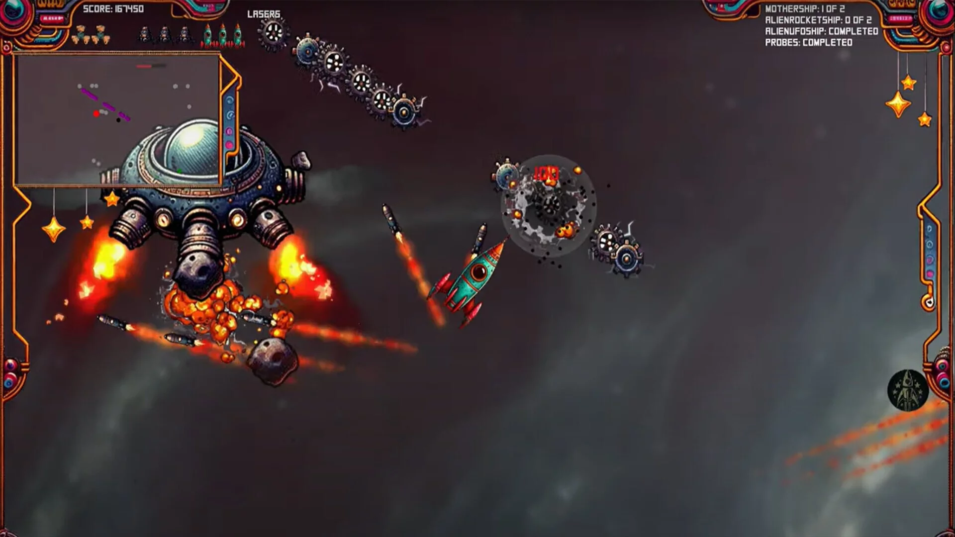 Изображение игры: Asteroids and Aliens