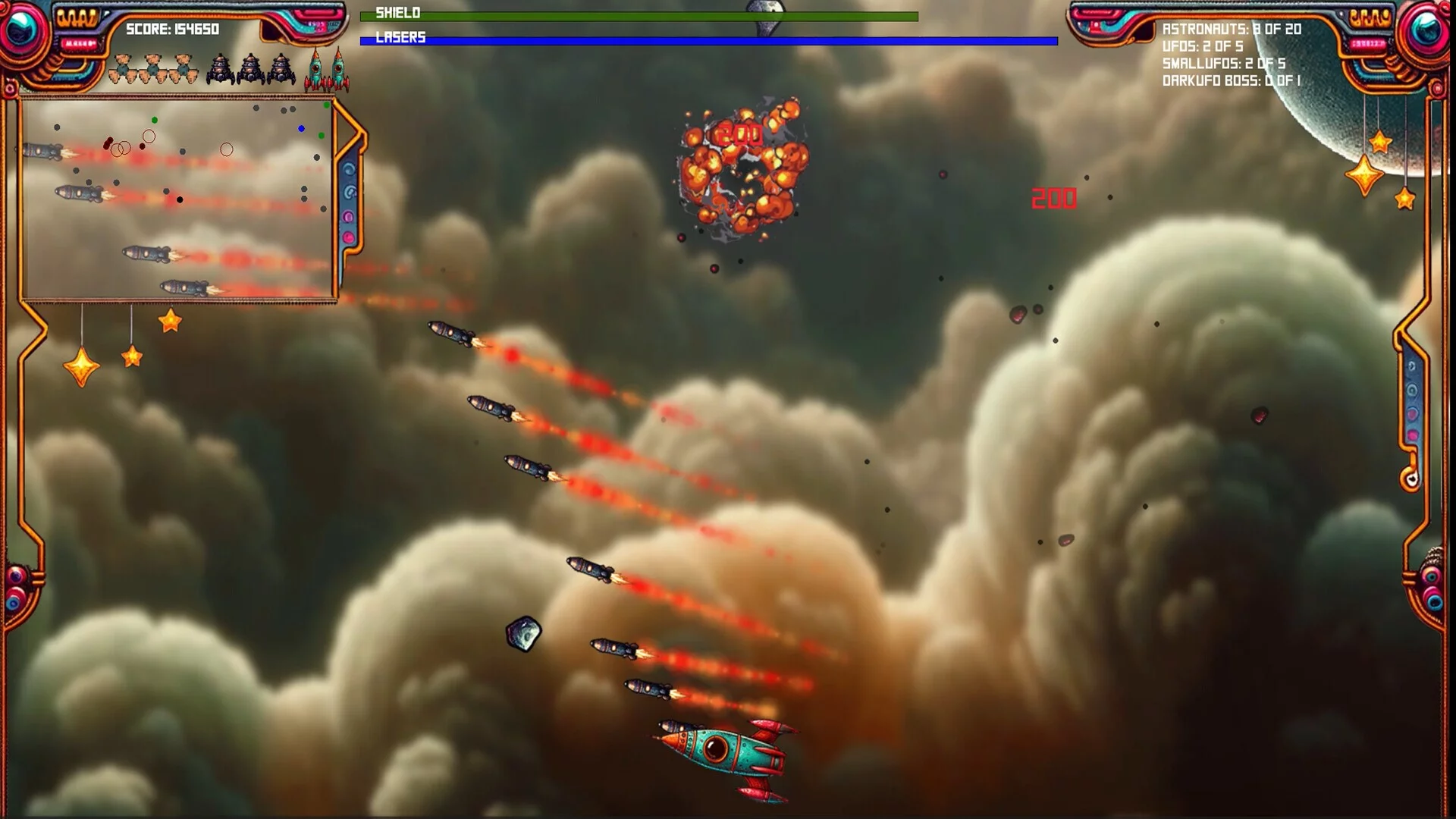 Изображение игры: Asteroids and Aliens