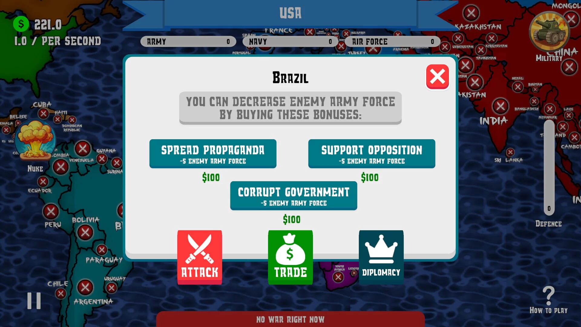 Изображение игры: Dictators War: Strategy Battle