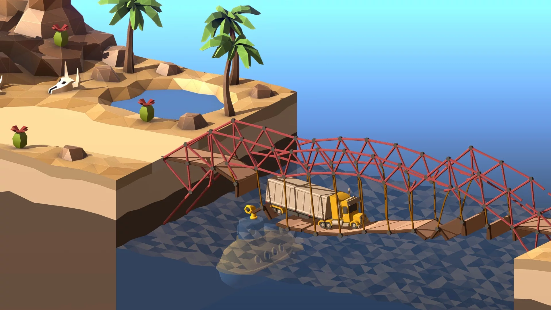 Изображение игры: Poly Bridge 2