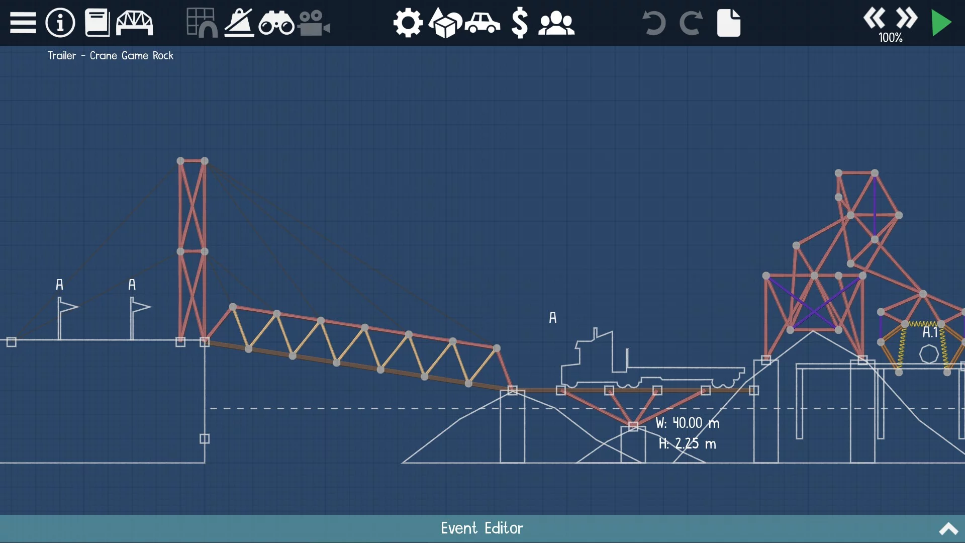 Изображение игры: Poly Bridge 2