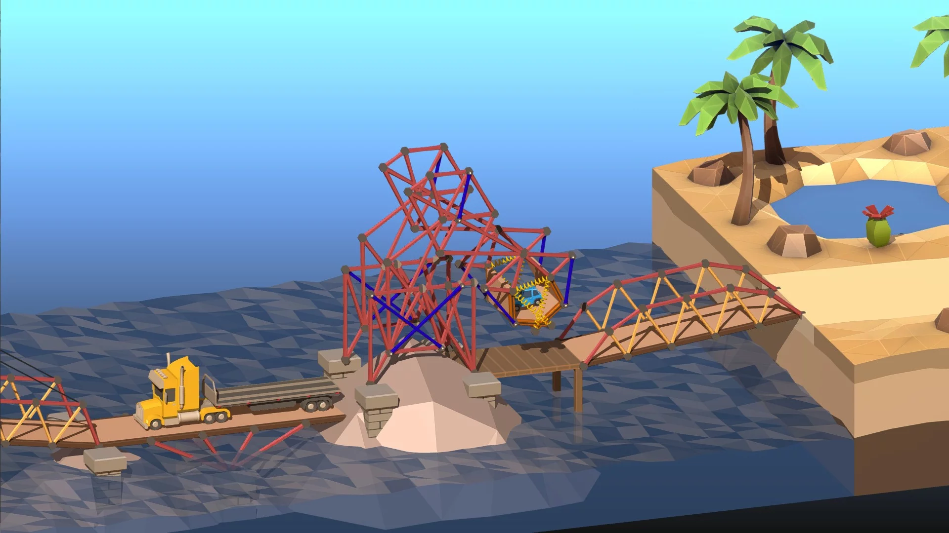 Изображение игры: Poly Bridge 2