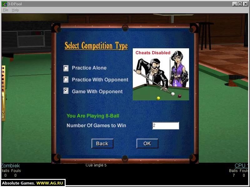 Изображение игры: 3-D Pool