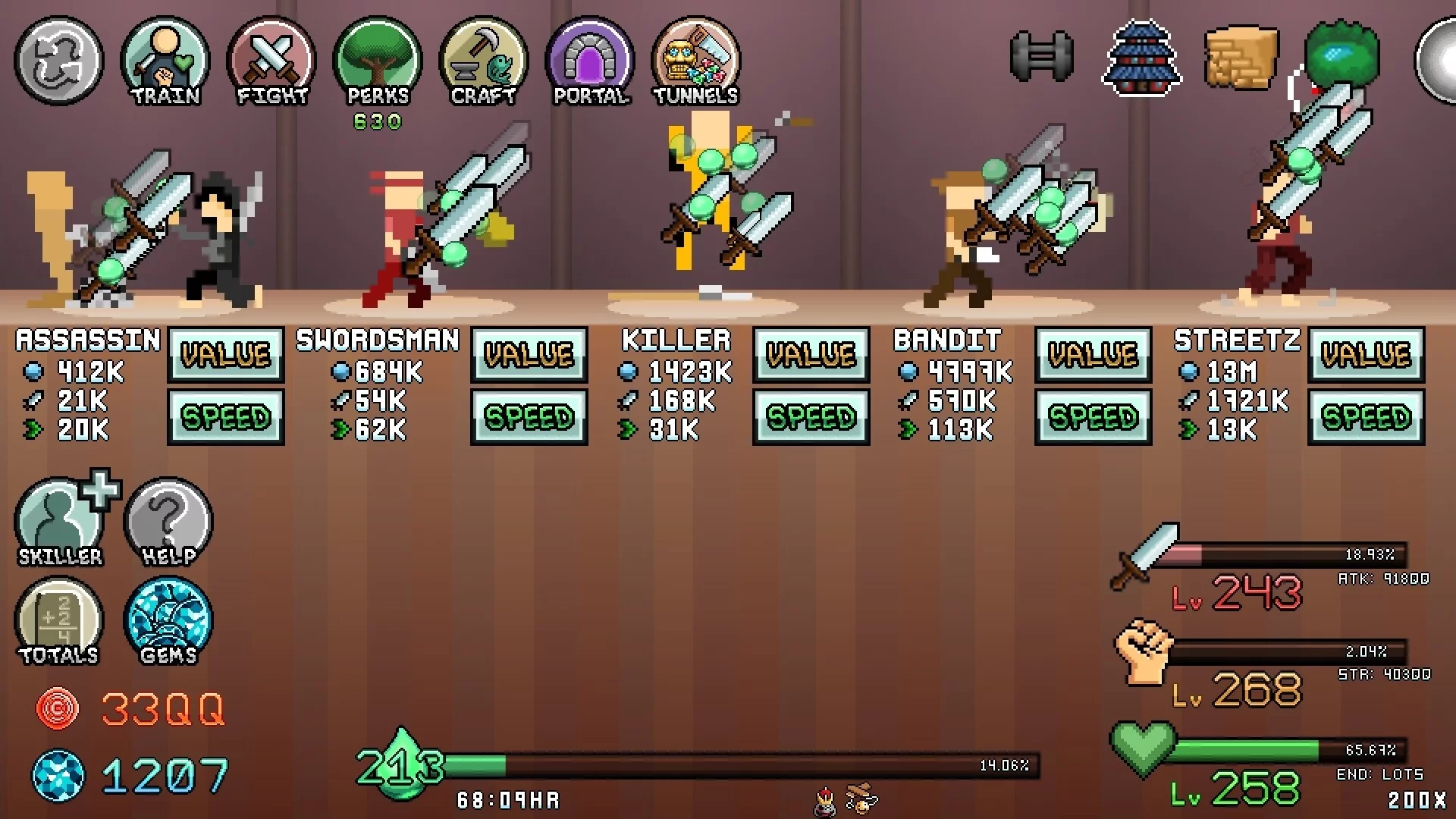 Изображение игры: Idle Skilling