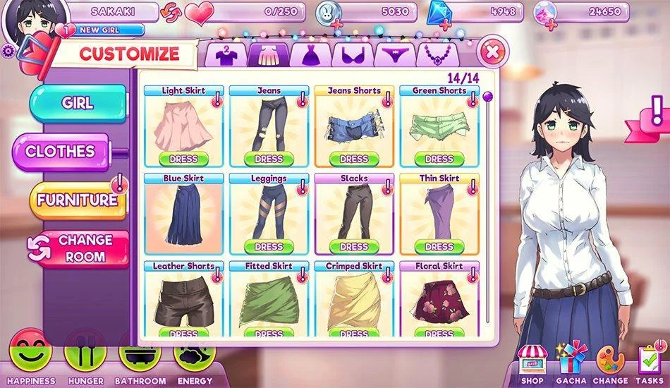 Изображение игры: Pocket Waifu Rekindled