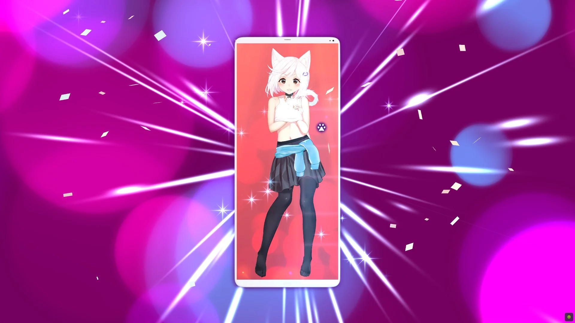 Изображение игры: Hentai Mosaique Neko Waifus