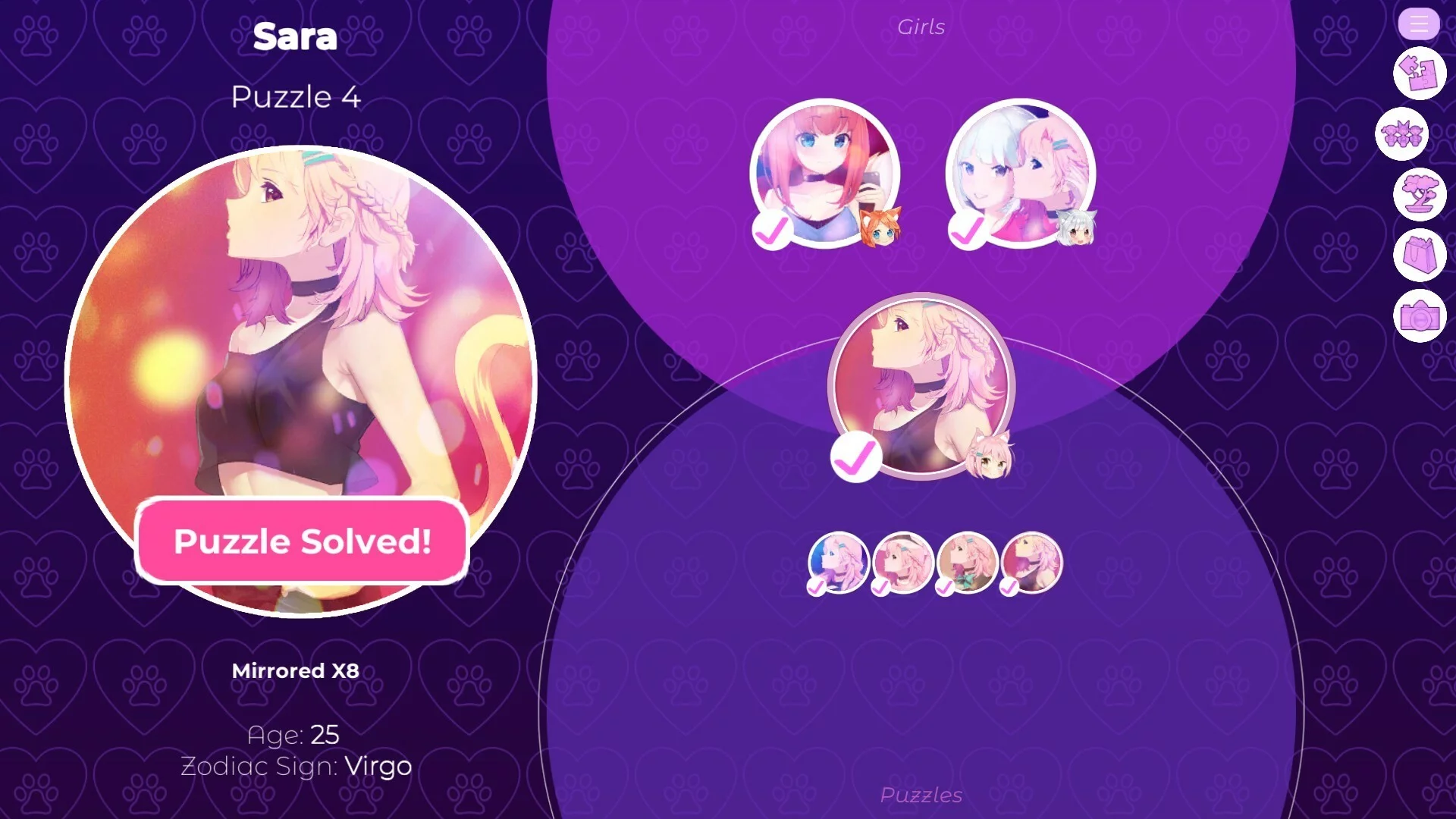 Изображение игры: Mosaique Neko Waifus 2