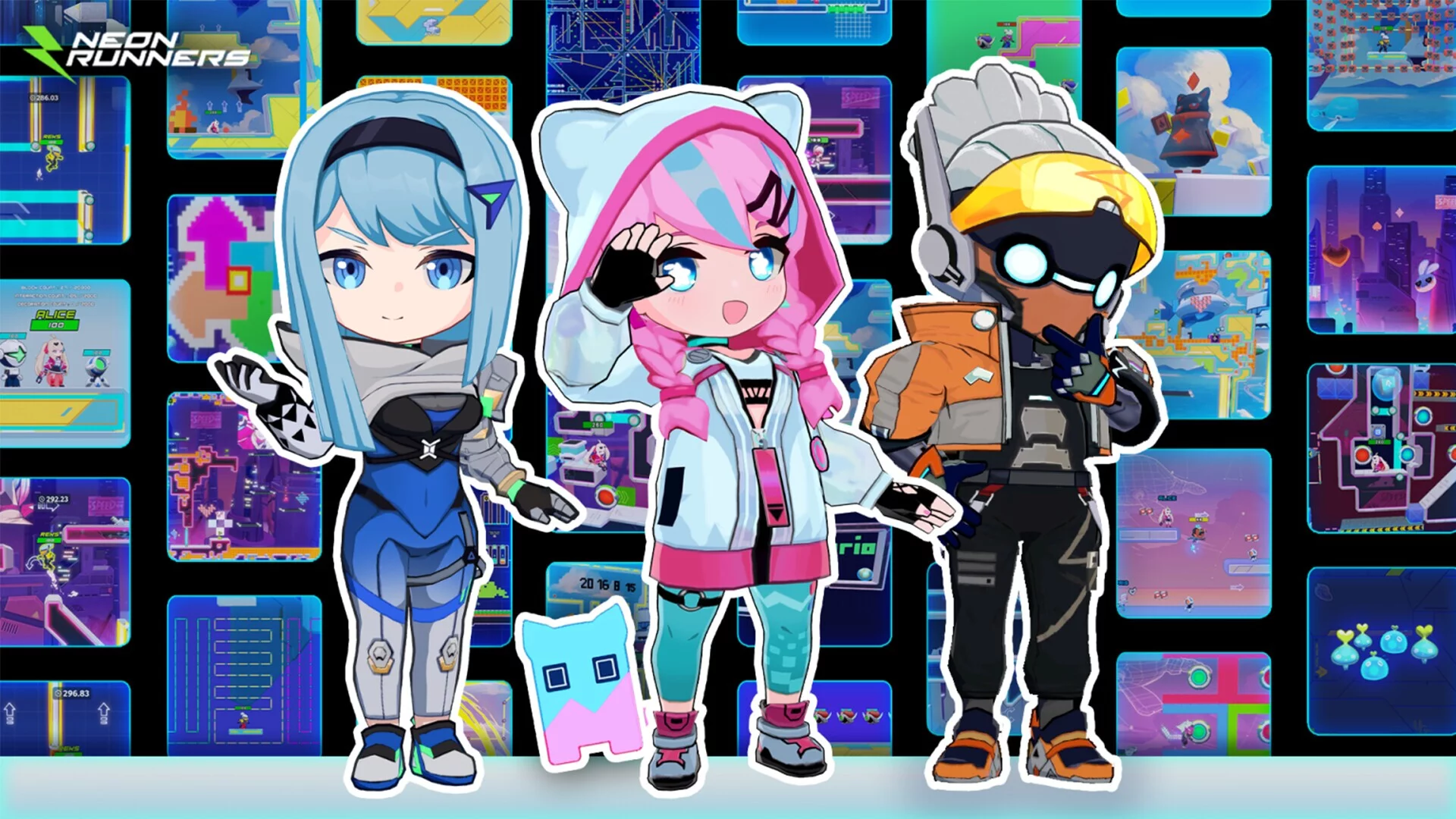 Изображение игры: Neon Runners: Craft & Dash