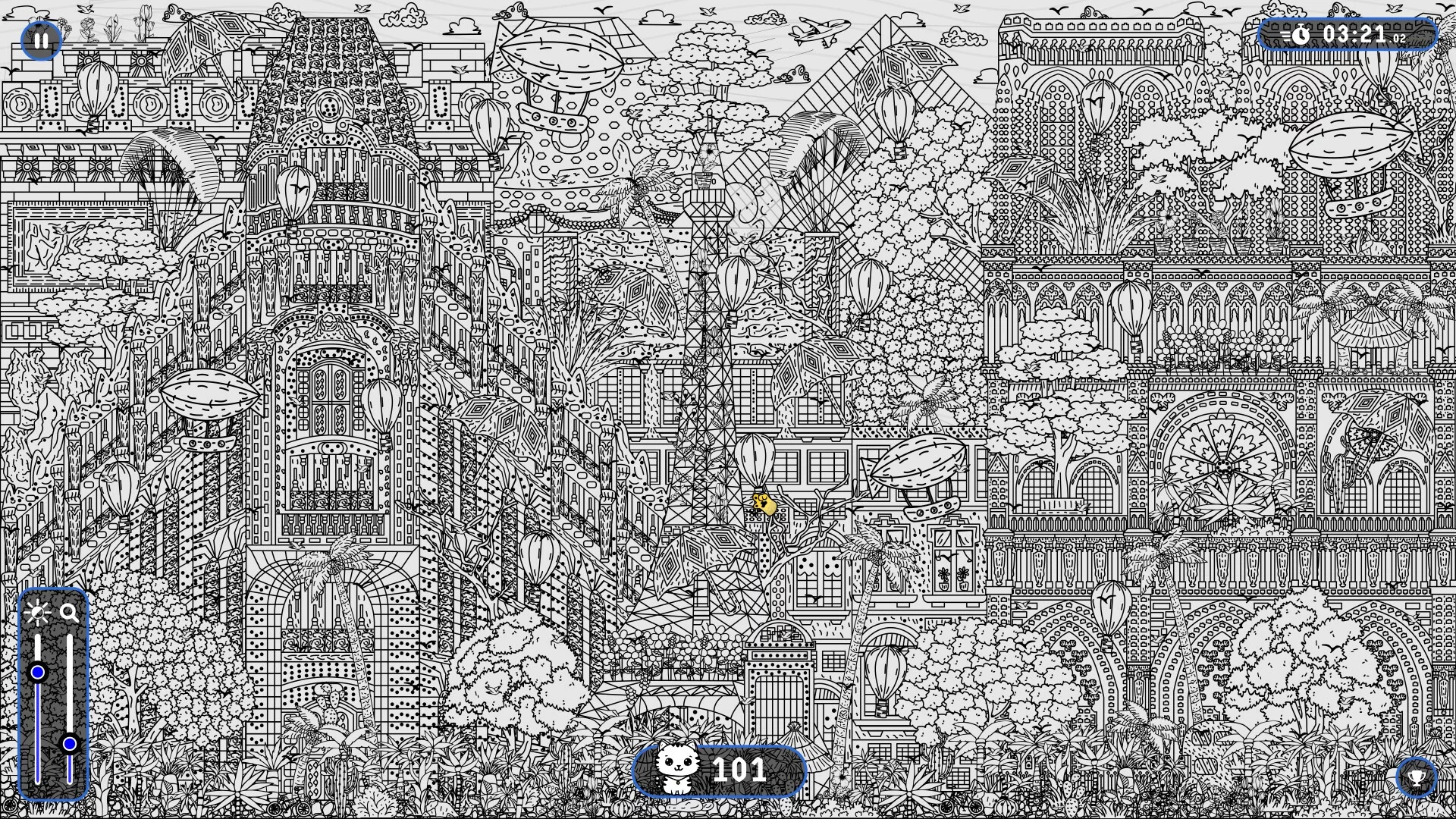 Изображение игры: 101 Cats Hidden in Paris
