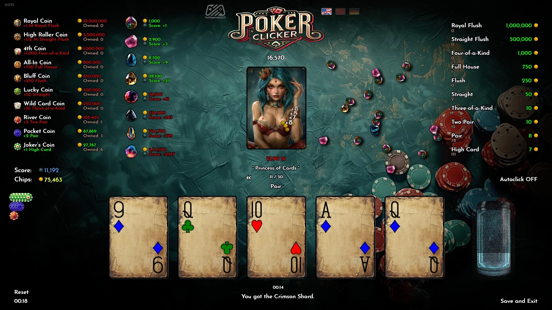 Изображение игры: Poker Clicker