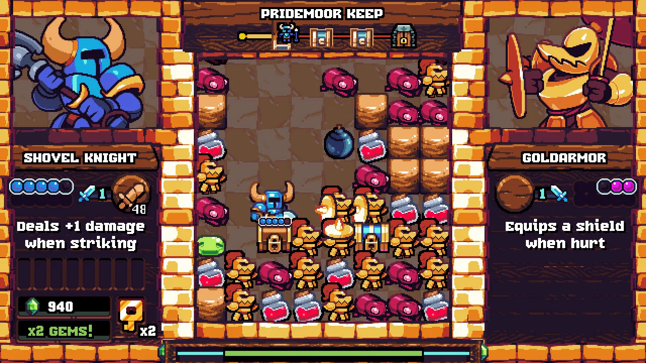 Изображение игры: Shovel Knight Pocket Dungeon