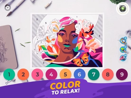 Изображение игры: Gallery: Coloring Book & Decor