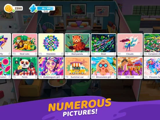Изображение игры: Gallery: Coloring Book & Decor
