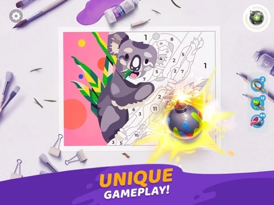 Изображение игры: Gallery: Coloring Book & Decor