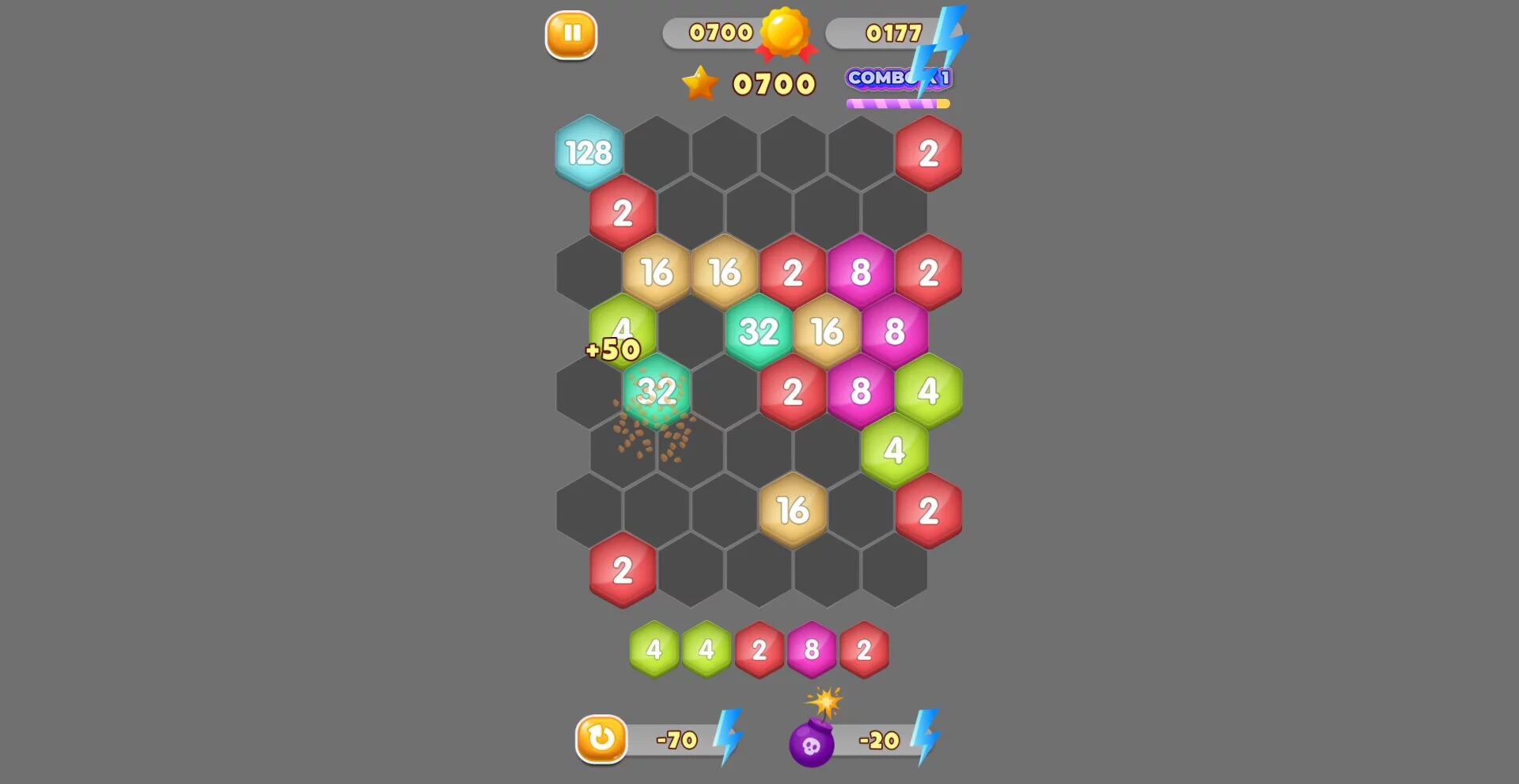 Изображение игры: HexaMerge 2048