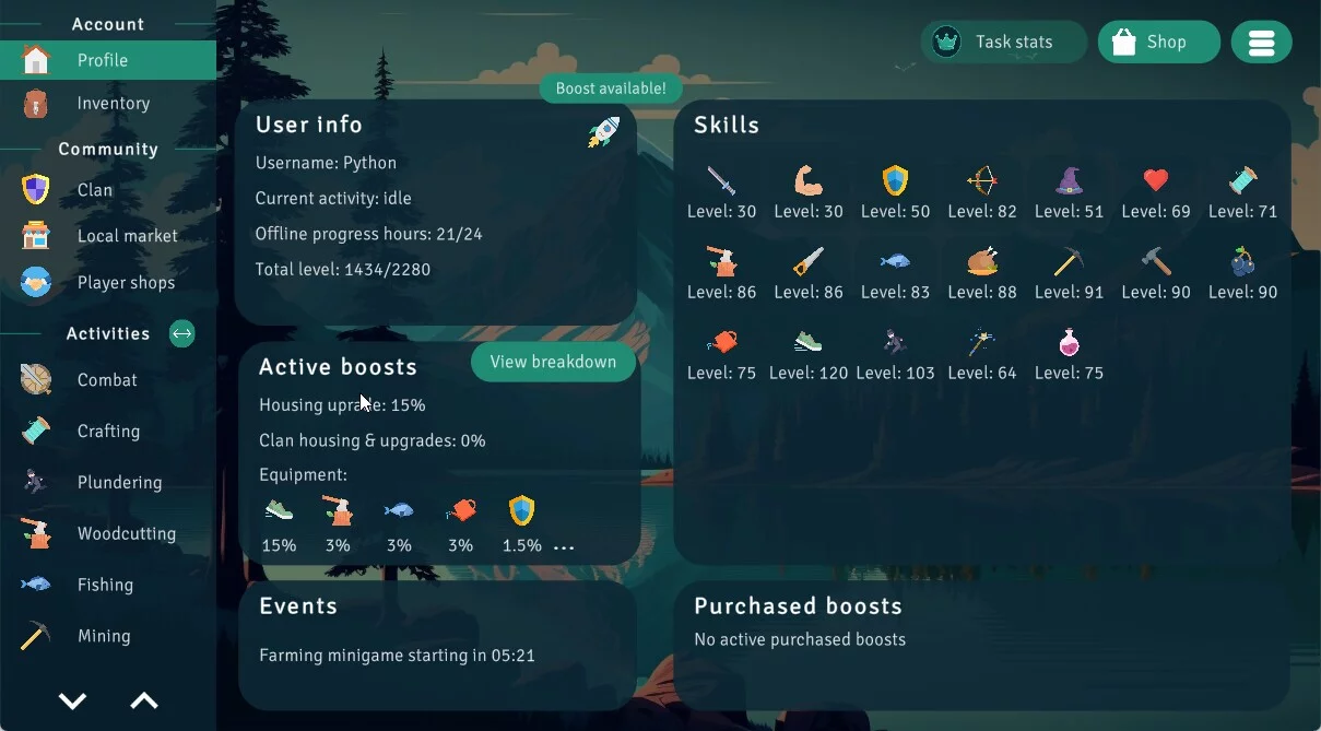 Изображение игры: Idle Clans