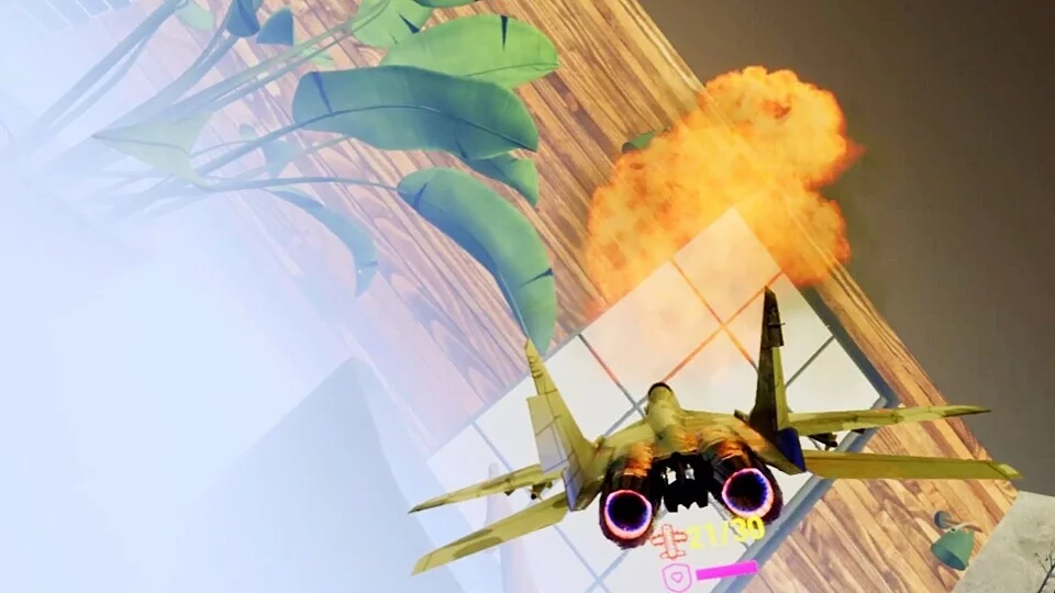 Изображение игры: Re shrinking conflict: VR indoor air battle