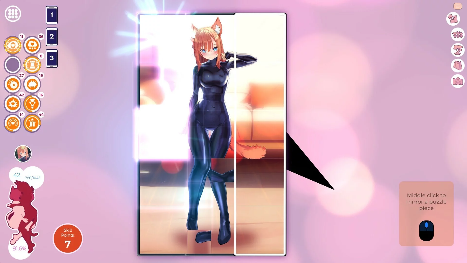 Изображение игры: Mosaique Neko Waifus 5