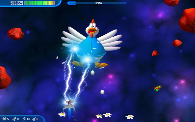 Изображение игры: Chicken Invaders: Revenge of the Yolk