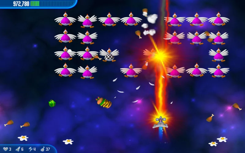 Изображение игры: Chicken Invaders: Revenge of the Yolk
