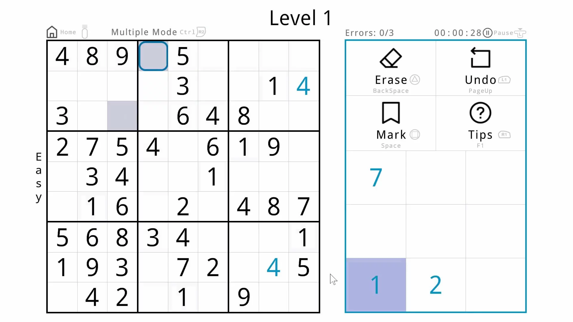 Изображение игры: Minimalist Sudoku