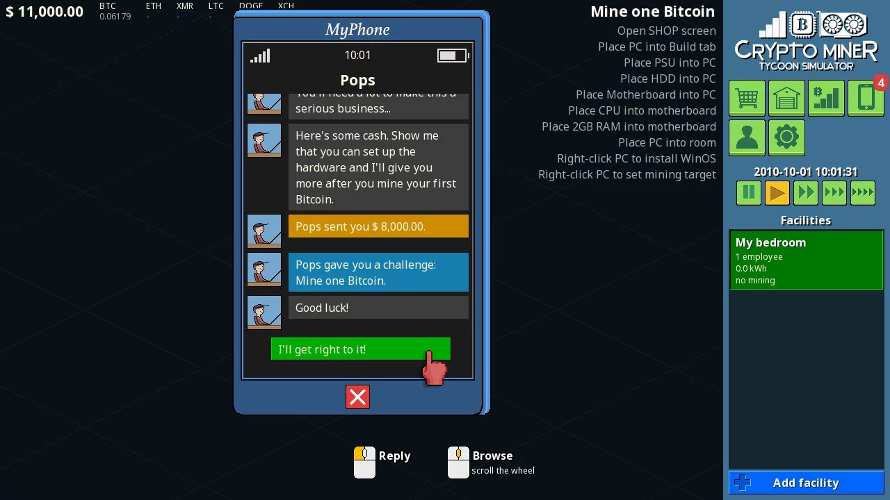 Изображение игры: Crypto Miner Tycoon Simulator Starter Edition
