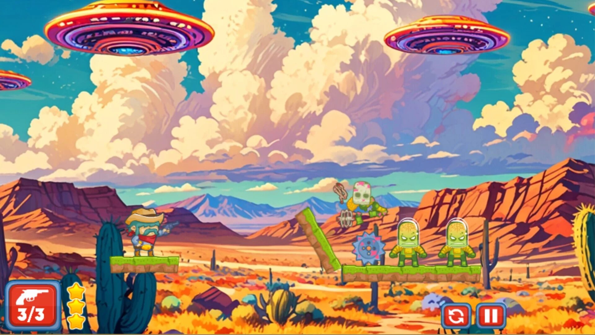 Изображение игры: Outlaws vs Aliens