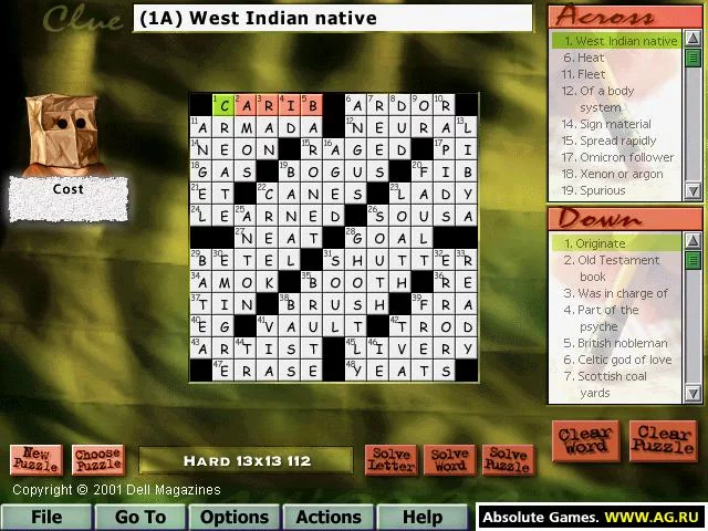 Изображение игры: Dell Magazines Crossword