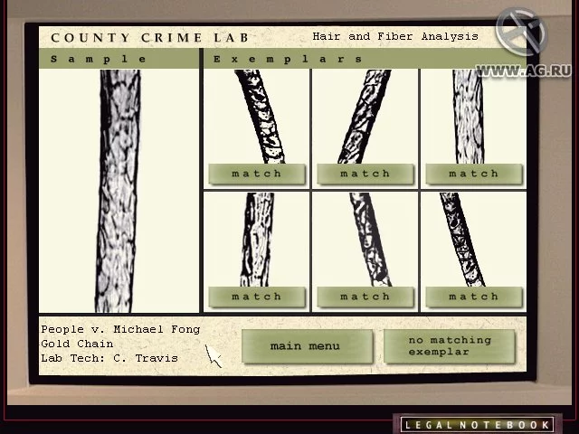 Изображение игры: D.A.: Pursuit of Justice - The Rat Tattoo Murder