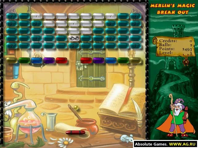 Изображение игры: Merlin's Magic Break Out