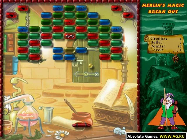 Изображение игры: Merlin's Magic Break Out
