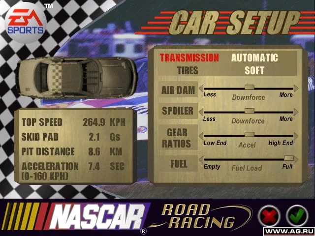 Изображение игры: NASCAR Road Racing