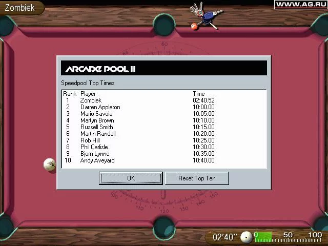 Изображение игры: Arcade Pool 2