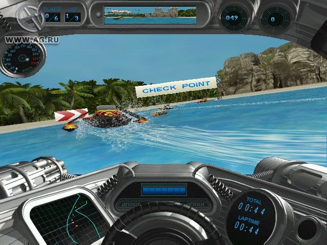 Изображение игры: Speedboat Attack