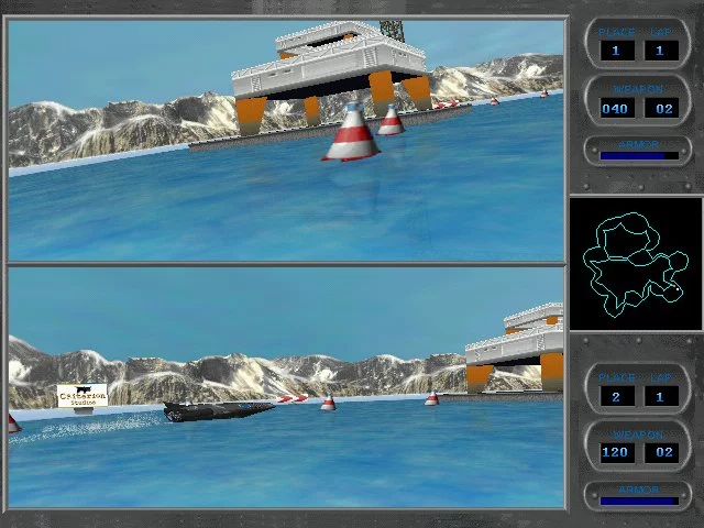 Изображение игры: Speedboat Attack