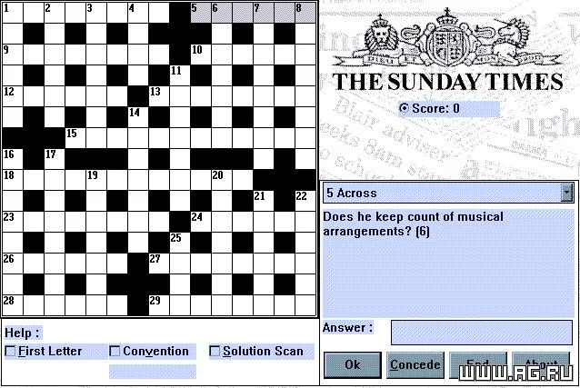 Изображение игры: The Sunday Times Crossword Compendium