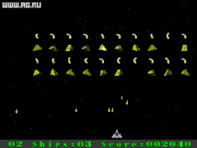 Изображение игры: Cheesy Invaders
