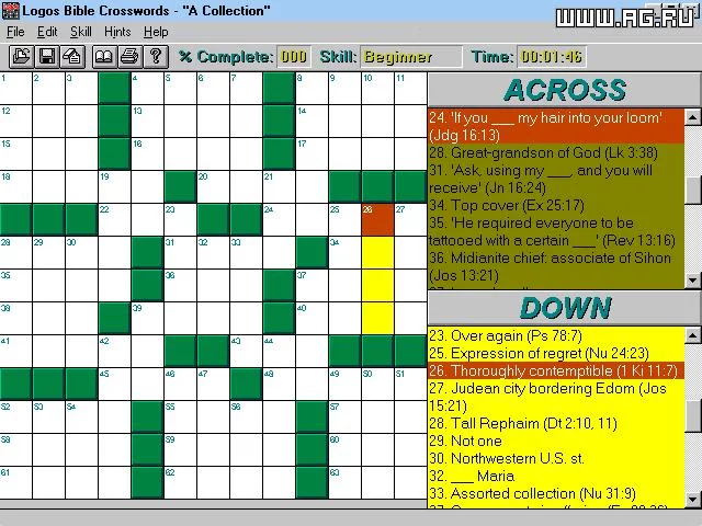Изображение игры: Logos Bible Crosswords