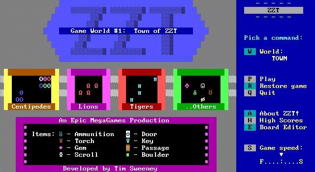 Изображение игры: ZZT (1991)