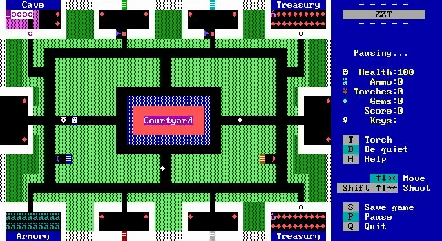 Изображение игры: ZZT (1991)