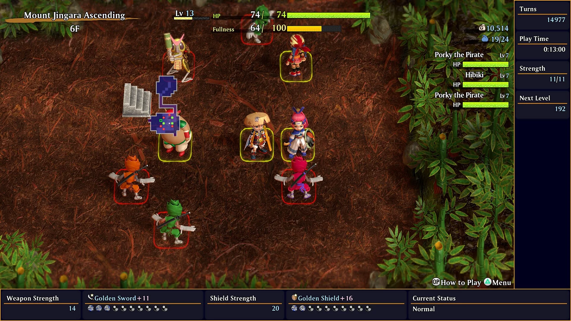 Изображение игры: Shiren the Wanderer: The Mystery Dungeon of Serpentcoil Island