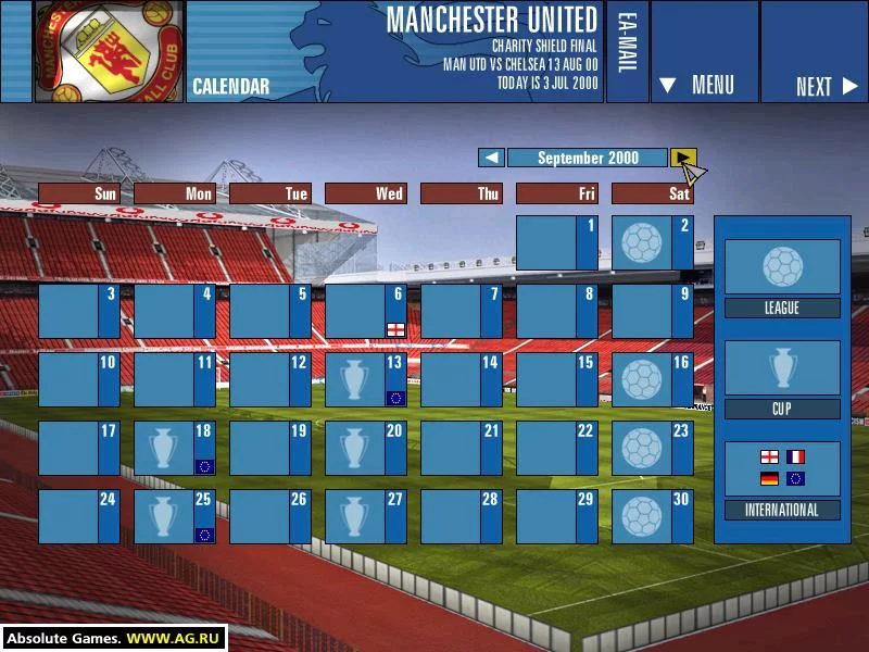 Изображение игры: FA Premier League Football Manager 2001