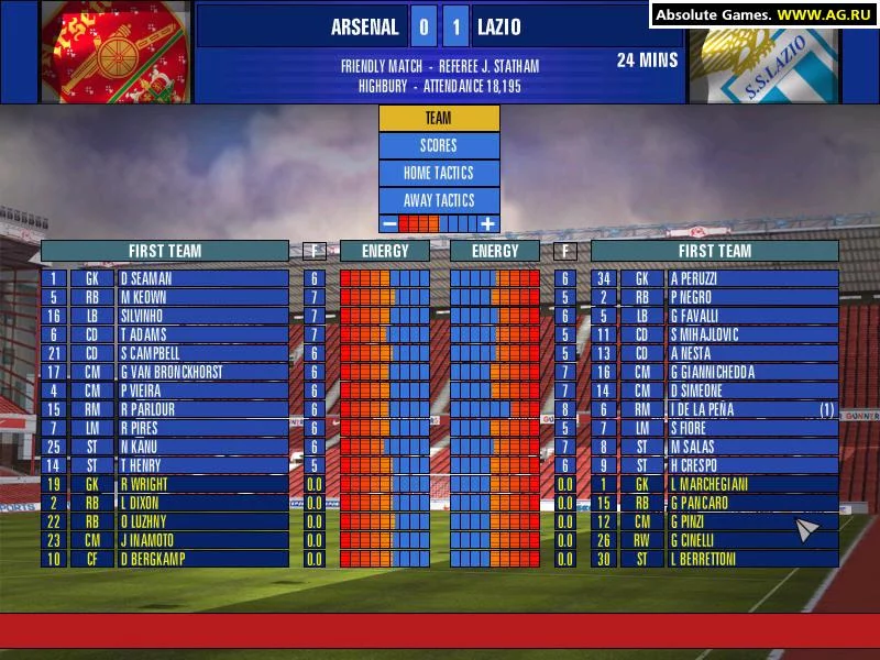 Изображение игры: FA Premier League Football Manager 2002
